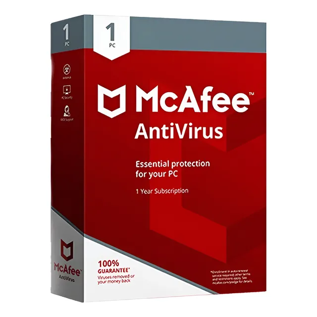Antivirus Mcafee 2025 Digital 1 Dispositivo 12 Meses