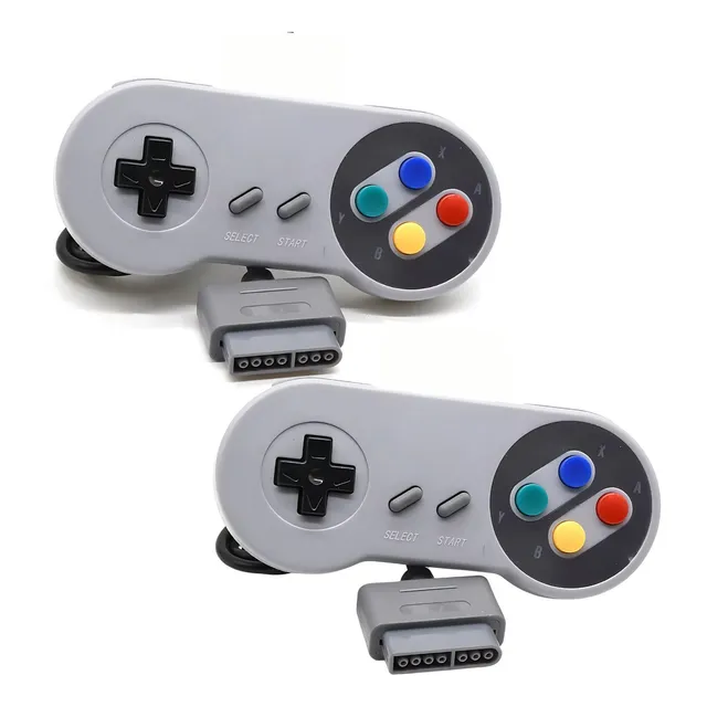 Kit 2 Controle Compatível Snes Super Nintendo Game Famicom