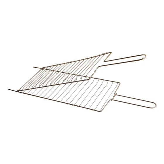 Grelha Dupla Abaulada 70 X 26,5cm Churrasco Frango Peixes
