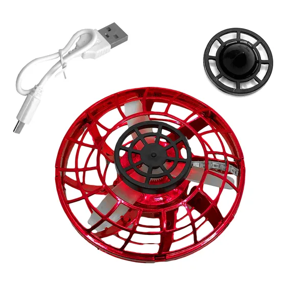 Spinner Voador Led Mini Drone Brinquedo Fidget Boomerang