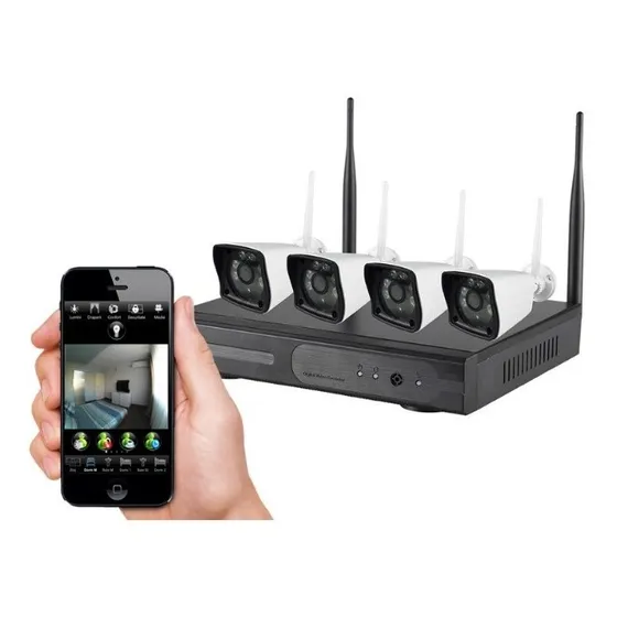 Kit De 4 Camaras Ip Wifi Con Nvr Inalambrico Imagen Hd