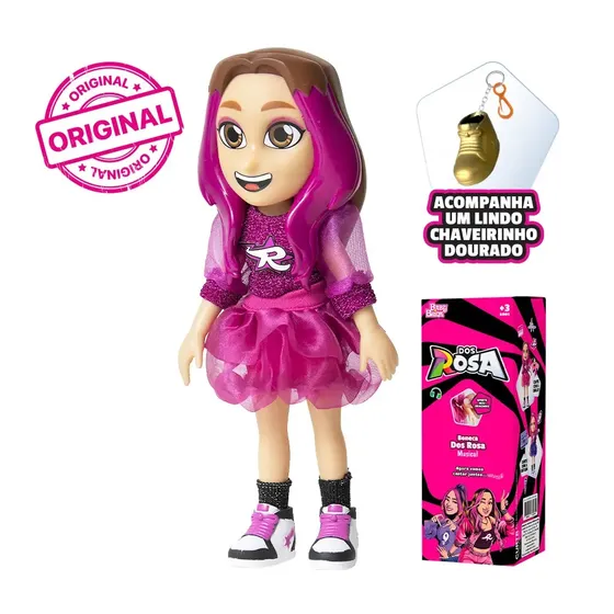 Boneca Emilly Vick Musical Dos Rosa 25cm Youtube Baby Brink Com Chaveiro Dourado