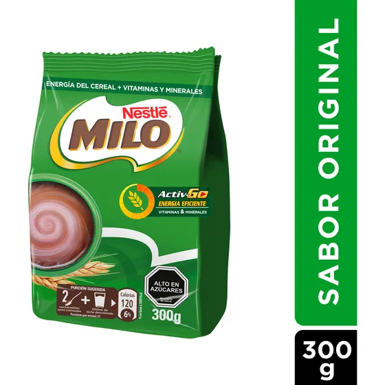 Saborizante Para Leche Milo® 300g Polvo Chocolate