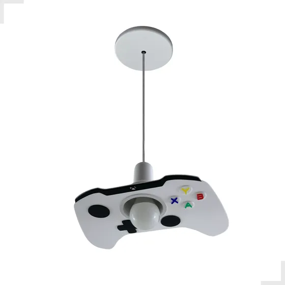 Luminária Pendente Controle Video Game Xbox Ps Gamer Menino