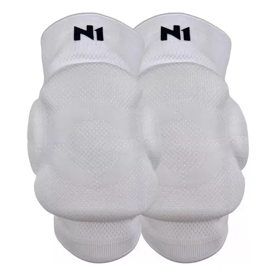 Joelheira Vôlei Profissional Knit 3d Spry N1 Sport Cor Branco Tamanho M