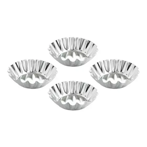 Moldes Tartaletas Metal De 5cm Para Hornear 100und