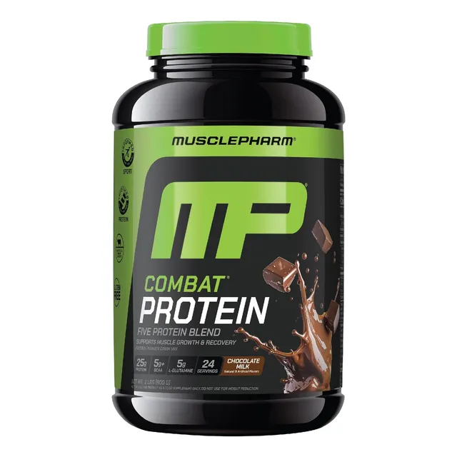 Musclepharm Combat Protein Powder, Chocolate Milk Flavor,...