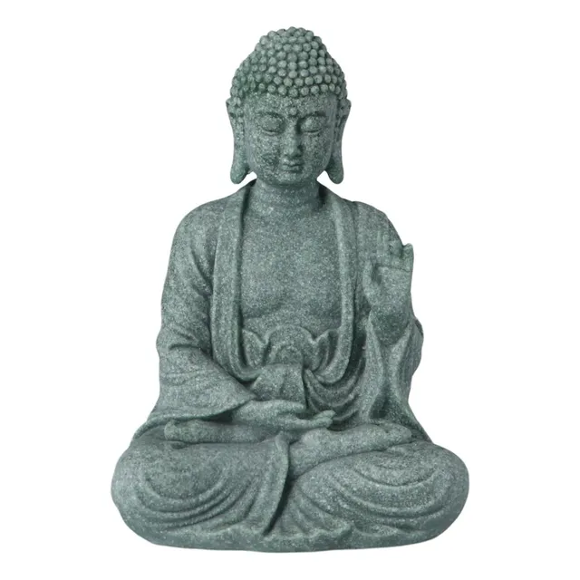 Estatua Buda Piedra Arenisca Figura Decorativa Hogar Jardín