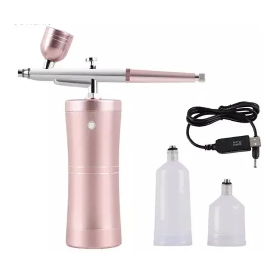 Mini Aerógrafo + Compresor Inalambrico Usb Repostería Uñas 