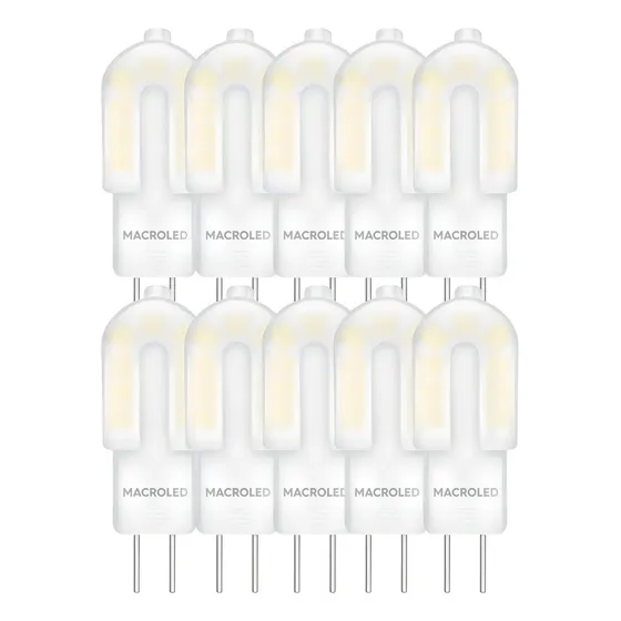 Pack X 10 Lampara Bipin Led G4 220v 2,5w Luz Fria Macroled Color de la luz Blanco frío