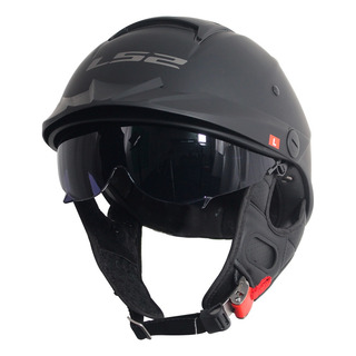 Casco Abierto Ls2 Rebellion Ngo/mate Casco Abierto Ls2 Rebellion Ngo/mate