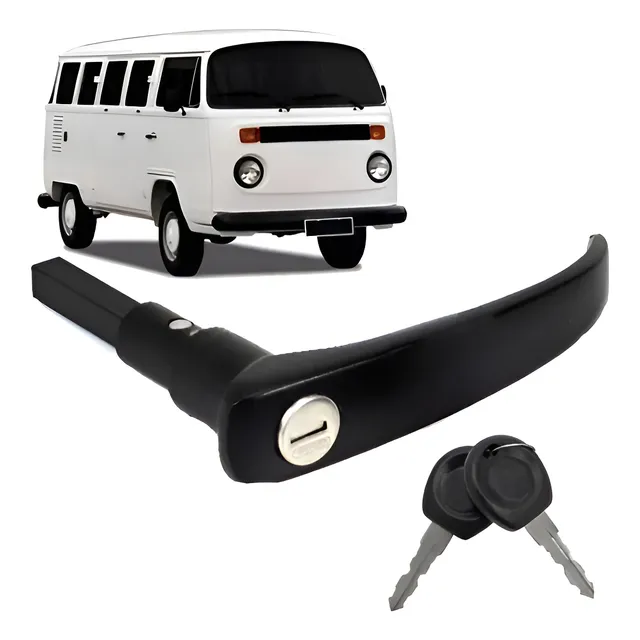Maçaneta Kombi Clipper Porta Lateral 75 A 96 Preta / Cromada
