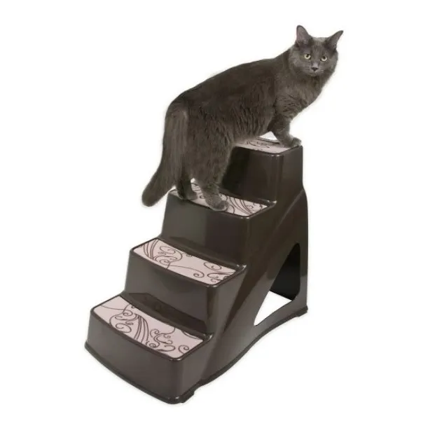 Escalera De Plastico 4 Peldaños Perros Gatos 58x41x51 Petmat