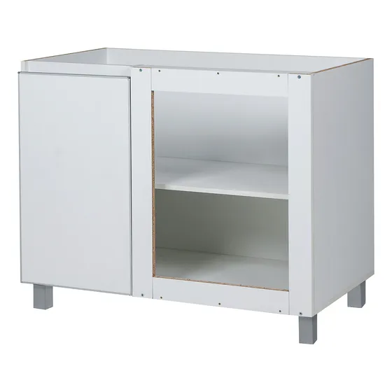 Modulo Esquinero Para Bajo Mesada Cocina En L Potenza Blanco
