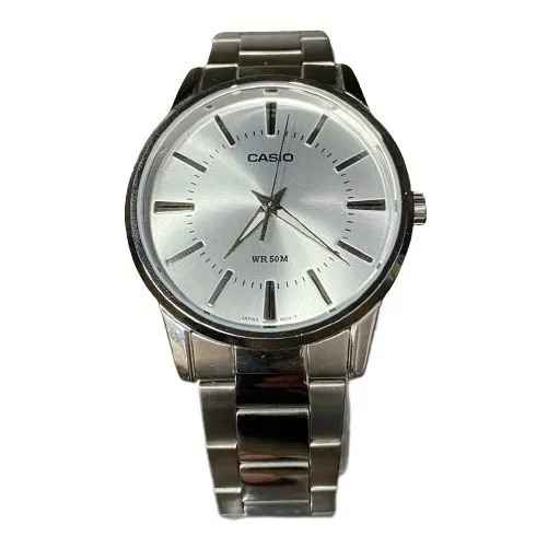 Reloj Casio Mtp-1303d-7avdf Cuarzo Hombre Color de la correa Plateado Color del bisel Plateado Color del fondo Blanco