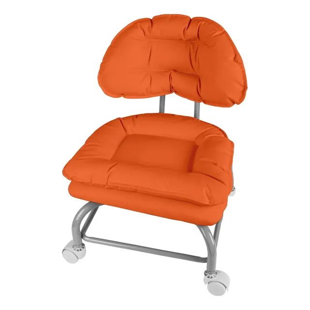 Taburete Rodante Respaldo Silla Resistente Rueda Para Casa