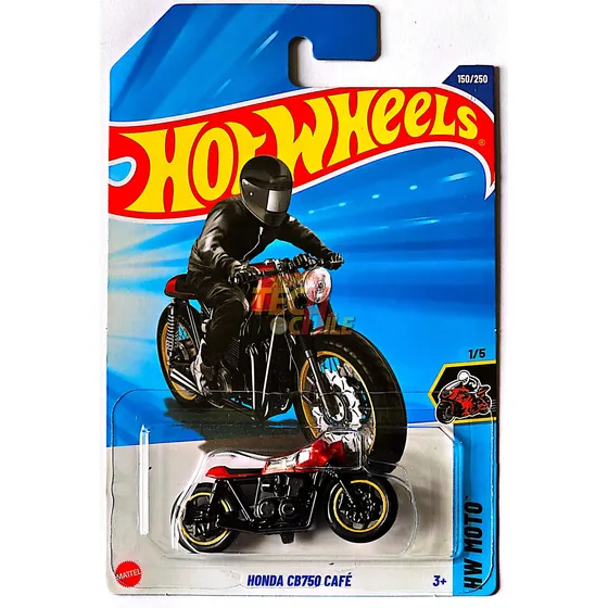 Honda Cb750 Café Roja Moto Hot Wheels Rojo