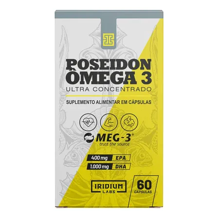 Iridium Labs Ômega 3 Poseidon 1.400mg 60 Cáps - Ultra Concentrado Sabor Sem sabor