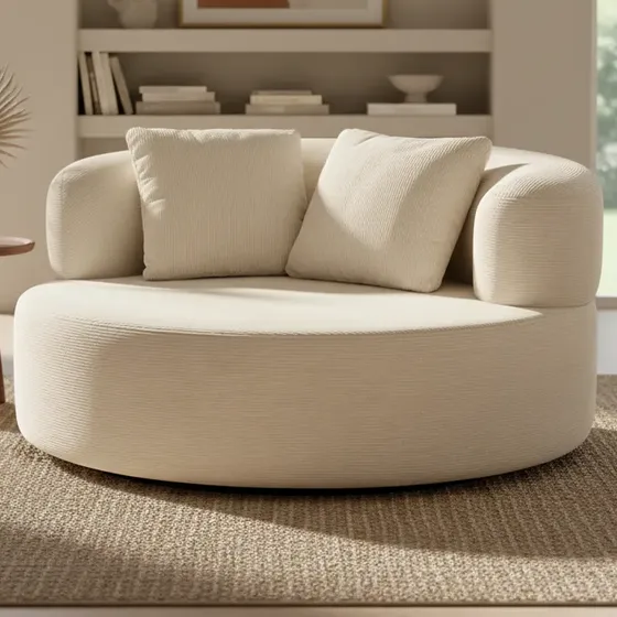 Sillón Sofá Comprimido En Caja Redondo Alta Densidad Suave