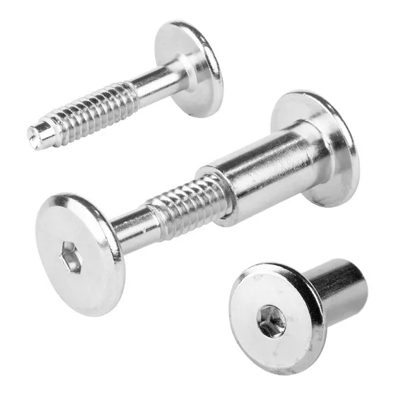 Tornillo Conector Tuerca Union Muebles 3cm X 1/4 100pzs