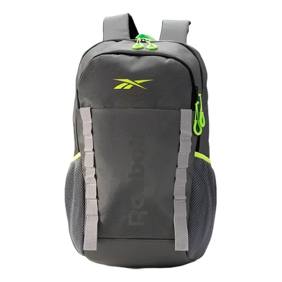 Mochila Reebok Modelo Training 60076 Dos Colores Disponibles Color Gris Con Verde Flúo Diseño De La Tela Lisa