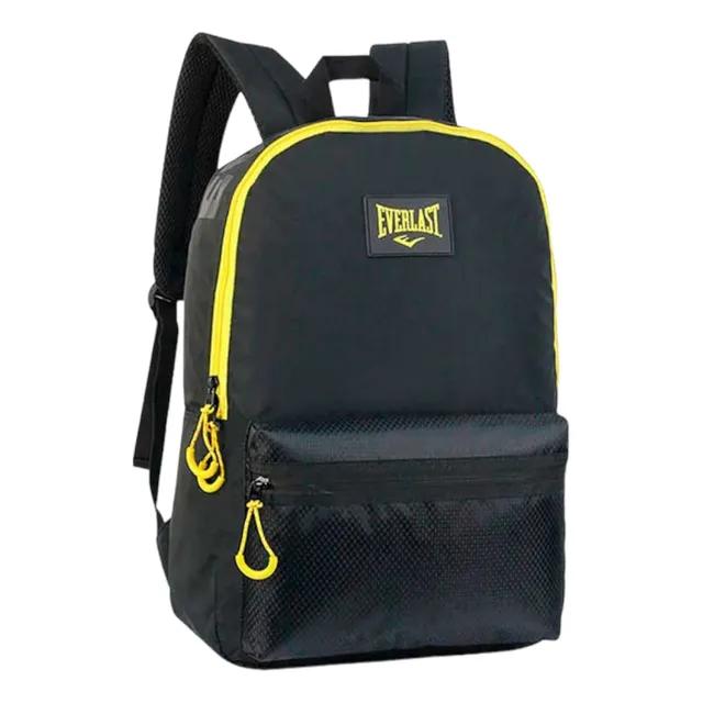 Mochila 17 Pulgadas Espalda Everlast 27171 - Negro/ Amarillo Color Negro Diseño De La Tela Liso
