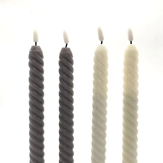 Pack De 2 Velas Luz Led  Efecto Fuego Pilas 25 Cm De Altura