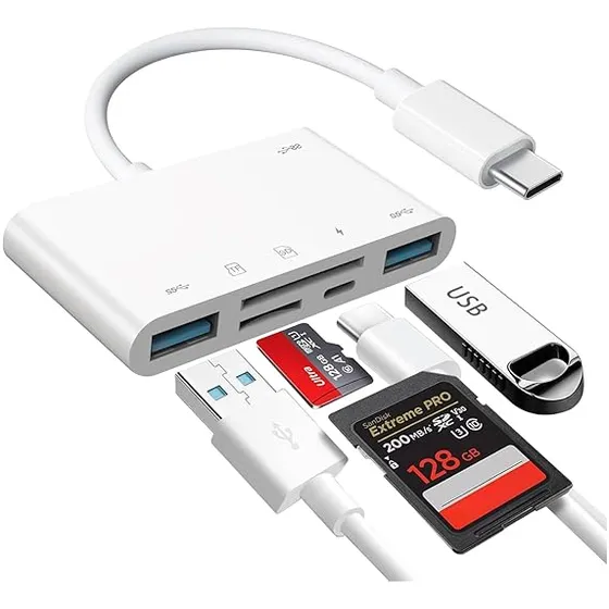 Lector De Tarjetas Sd Usb-c A Tf Adaptador Usb Otg