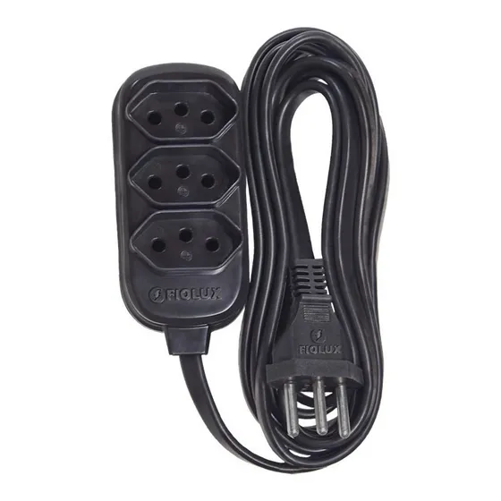 Extensão Elétrica 10 Metros 127/220V Preto 2p+t