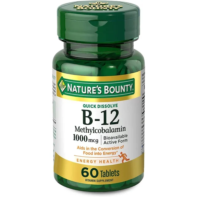 Vitamina B-12 Methylcobalamina 1000mcg B12 B 12 60 Tabletas