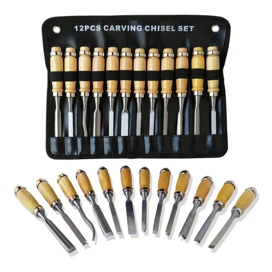 Cincel De Madera De Carpintero Cuchillo Para Tallar 12 Pzs