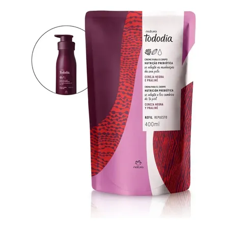 Refil hidratante Corporal Natura Tododia Cereja Negra e Praliné 400ml