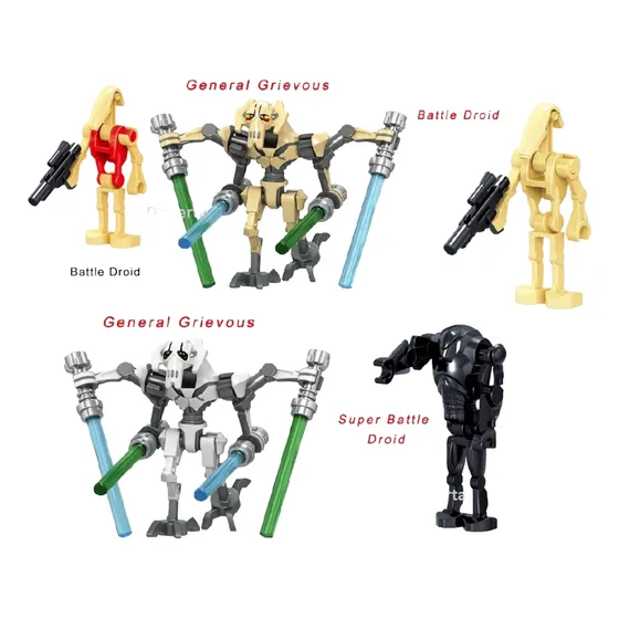Minifiguras Personajes Star Wars Yoda Vader Leia Pack 5 Und