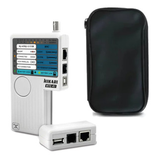 Testador De Cabos Rede Lan Usb Rj45 Rj11 Bnc Hikari Htc-41 Testador De Cabos Rede Lan Usb Rj45 Rj11 Bnc Hikari Htc-41