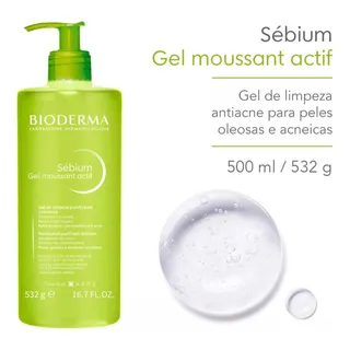 Sébium Gel Moussant Actif 500ml Bioderma Sébium Gel Moussant Actif 500ml Bioderma