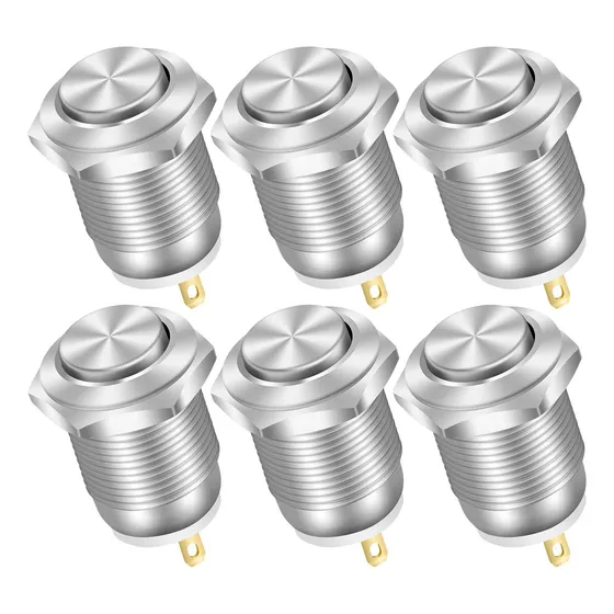 Botón Pulsador Momentaneo De 6 Interruptores De Metal