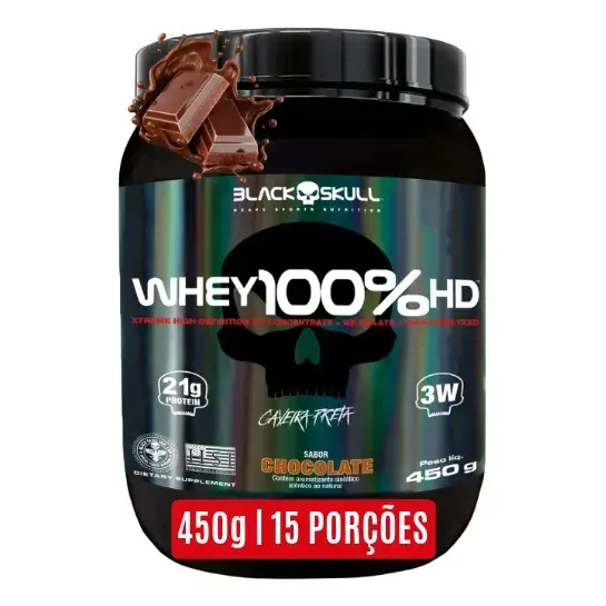 Whey Protein 100% Hd Pote 450g – Black Skull Chocolate