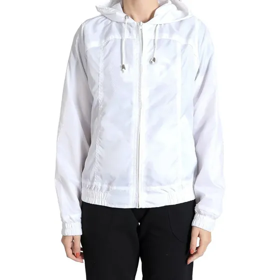 Campera Mujer Deportiva Impermeable Nylon Liviana Y Capucha