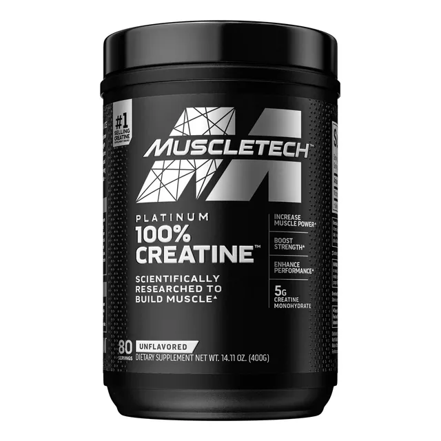  Muscletech Platinum 100% Creatina 400g Sabor Sin Sabor
