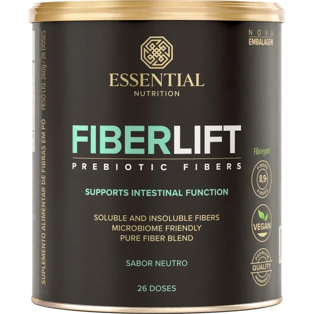Fiberlift Essential - Prebiótico Com 5 Tipos De Fibras 260g 