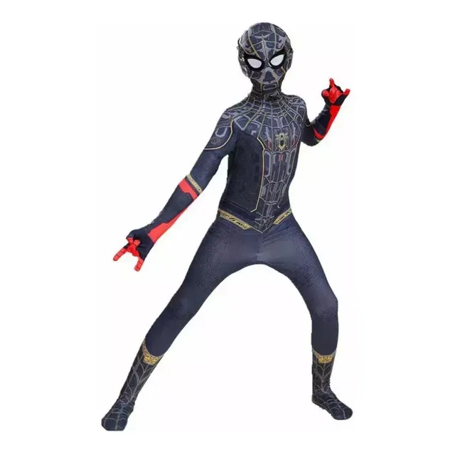 Disfraz De Spiderman Negro Y Dorado Black & Gold Suit 