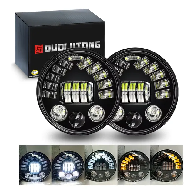7 Pulgadas Redondo Faros Lupa 35000lm Hi/lo Beam Jeep/moto