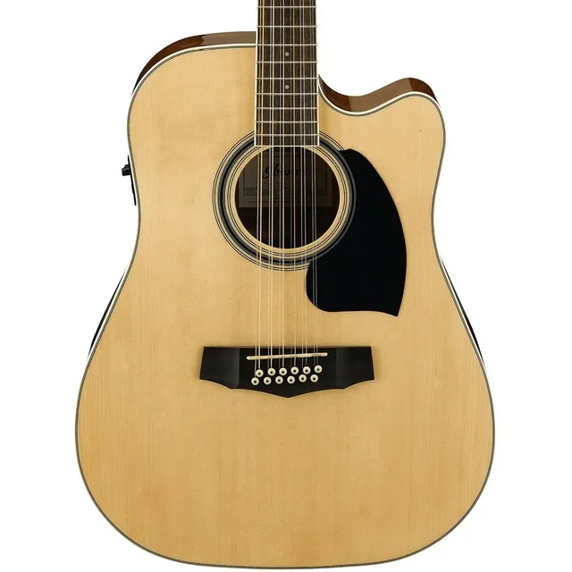 Ibanez Pf1512ece-nt Docerola Guitarra Electroacustica Color Natural high gloss Orientación de la mano Diestro