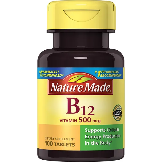 Suplemento De Vitamina B-12 Nature Made 500 Mcg 100 Tabletas
