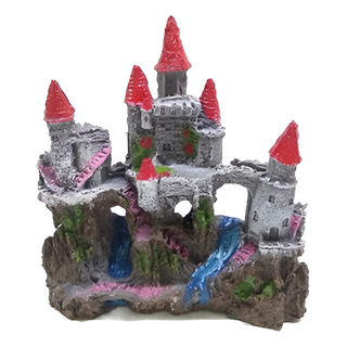 Adorno Castillo Medieval 7 Puntas 23 Cm X 23cm X 9 Cm Pecera Adorno Castillo Medieval 7 Puntas 23 Cm X 23cm X 9 Cm Pecera