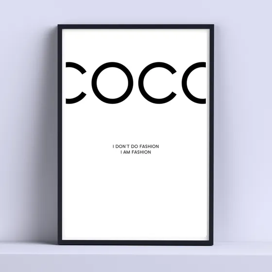 Cuadro Coco Chanel Moda Fashion Deco 30x40cm Listo P Colgar
