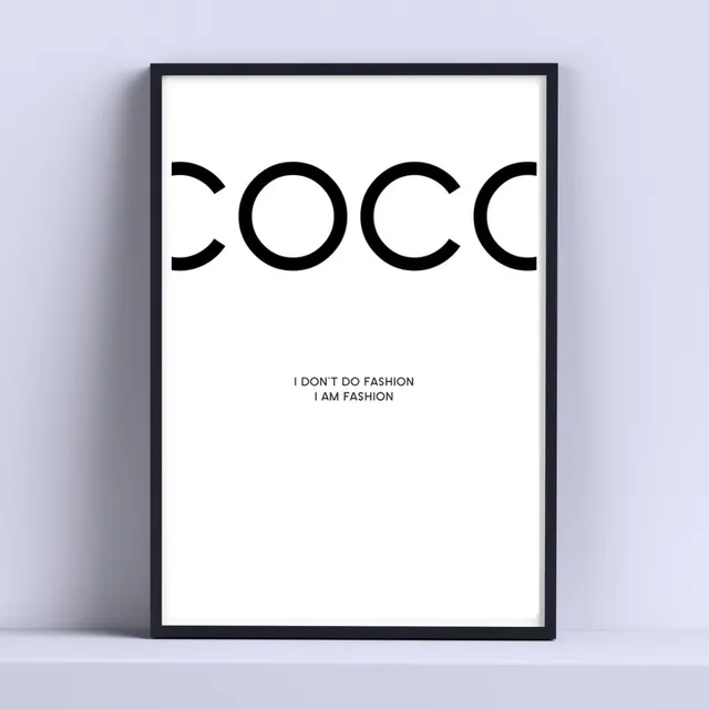 Cuadro Coco Chanel Moda Fashion Deco 30x40cm Listo P Colgar