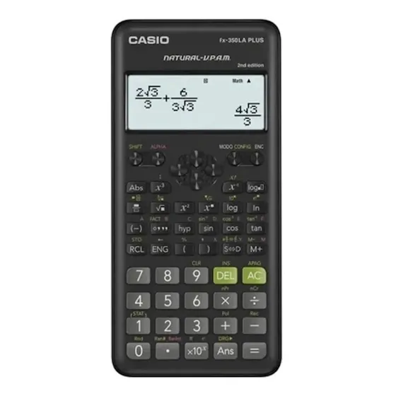 Calculadora Cientifica Casio Fx 350la Plus 2da Generación Color Negro