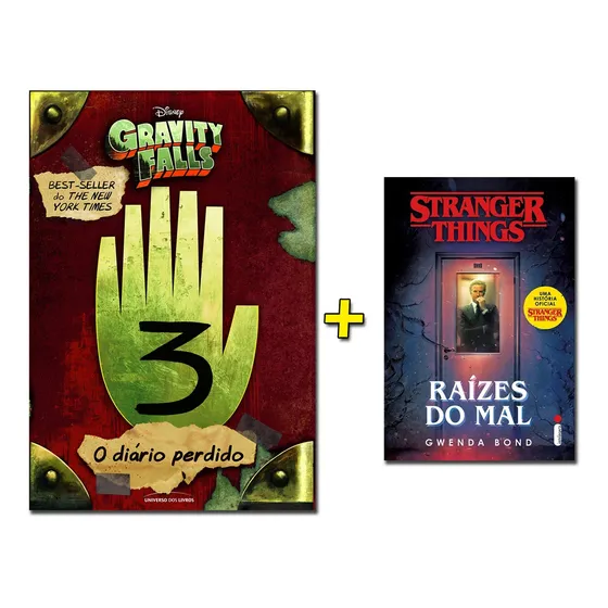 Gravity Falls Diário 3 + Livro Stranger Things Raizes Do Mal