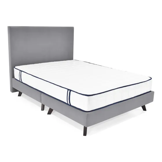 Cabecero + Base Cama Santorini Doble Tela + Colchón Varna